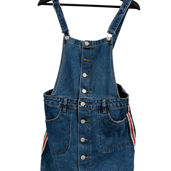 PacSun Dresses & Skirts - Denim Overall Skirt with Striped Accents